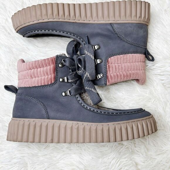 Sam Edelman Faux Faux Fur Bootie Size 9.5 Gray Leather - Picture 3 of 8